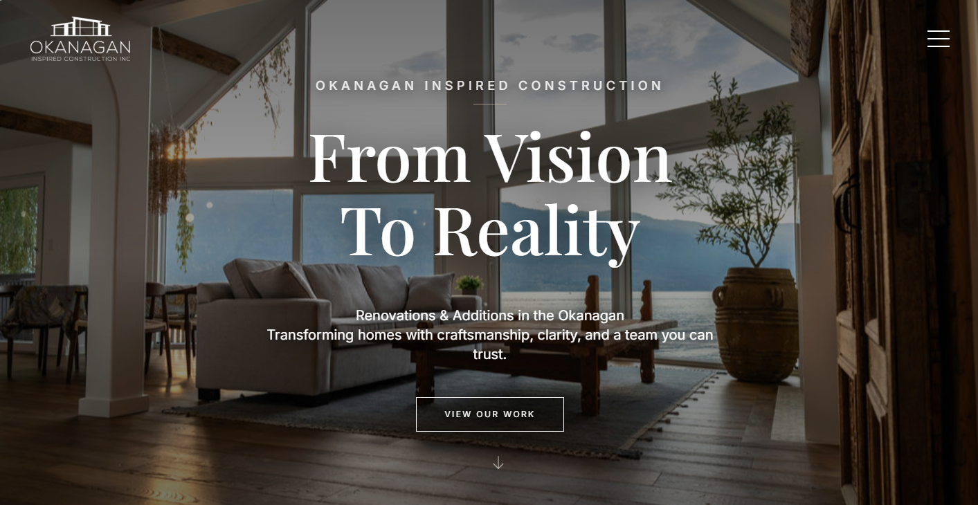 Website preview showing a modern local business website design